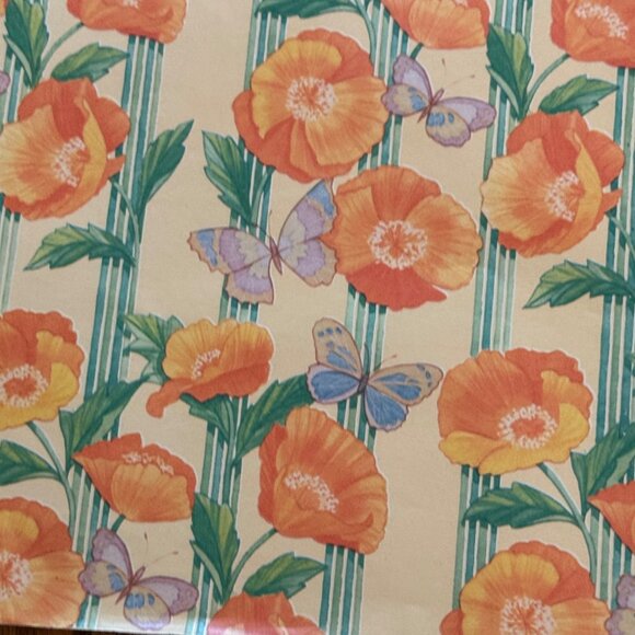 Vintage  Gift Wrap Papper  Folded Christmas  Birthdays Baby - Picture 7 of 9